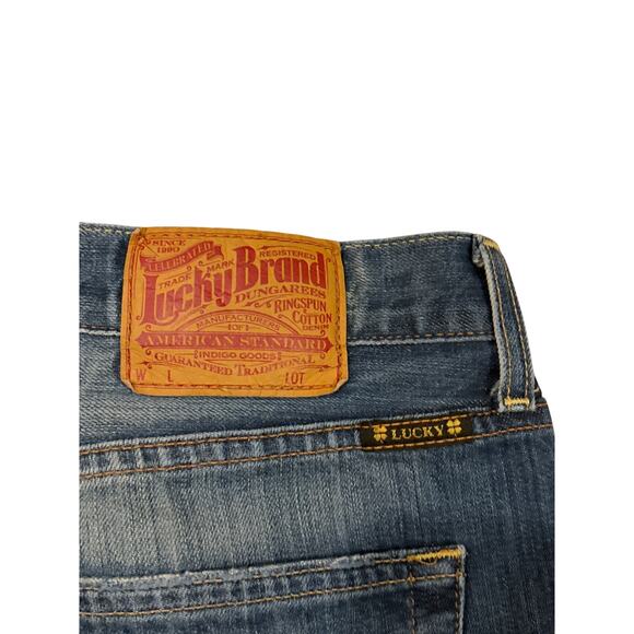 Vintage Lucky Brand Jeans Mens Size 38x30 Blue Bootcut 181 Distressed Preppy Y2K - Picture 4 of 11